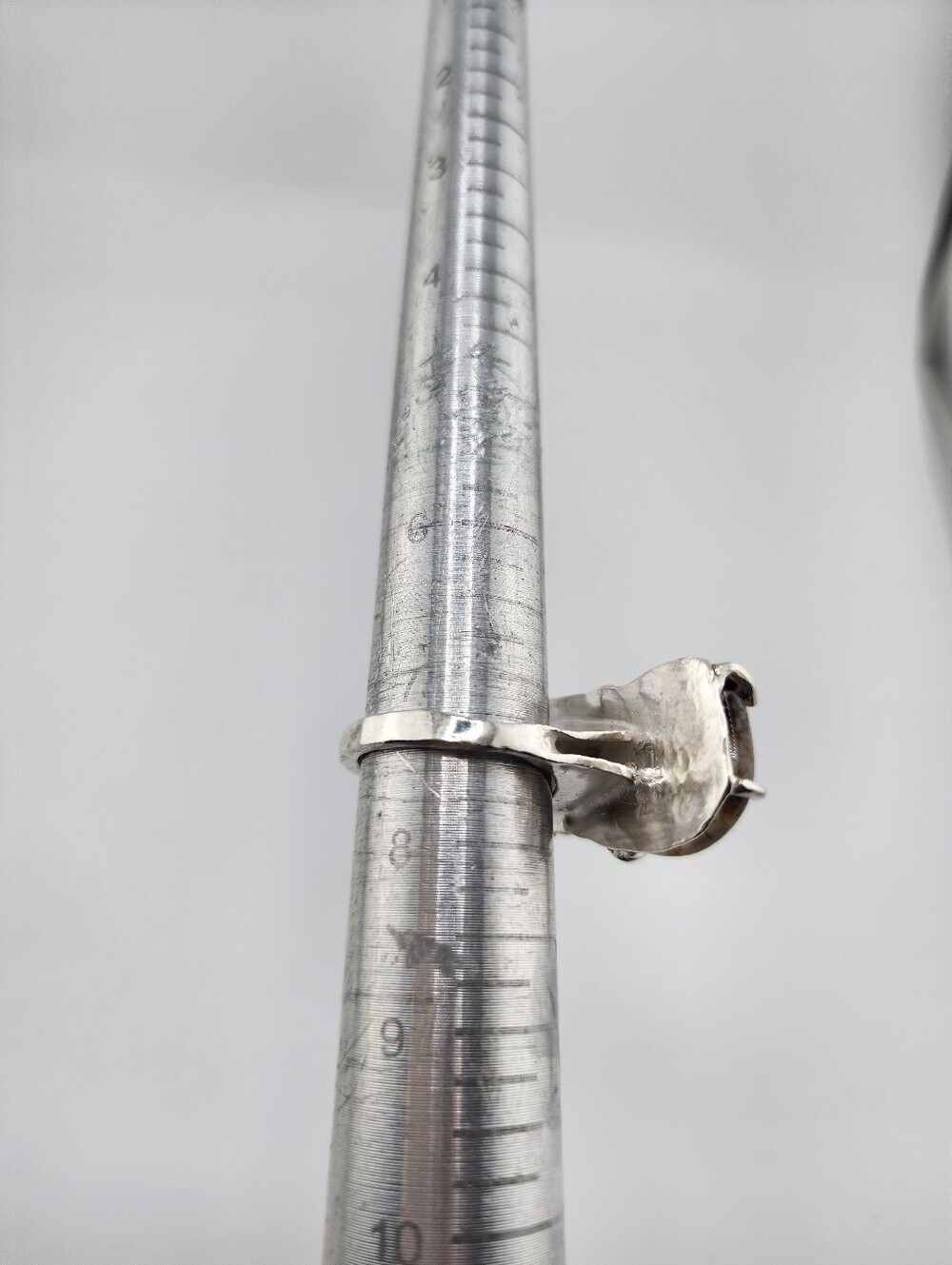 DENDRITIC GEMSTONE RING STATEMENT DESIGN HANDMADE RECYCLED STERLING SILVER 7.5 - Picture 11 of 16